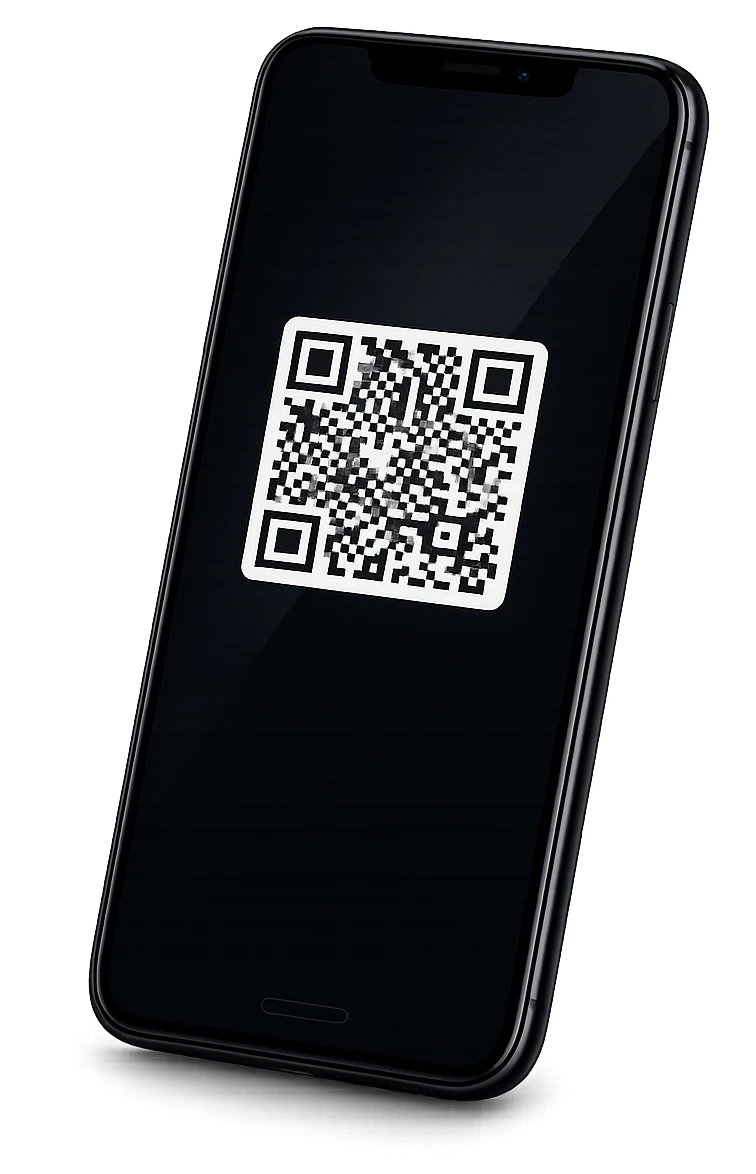 Profily mobile app mockup showing digital business profile